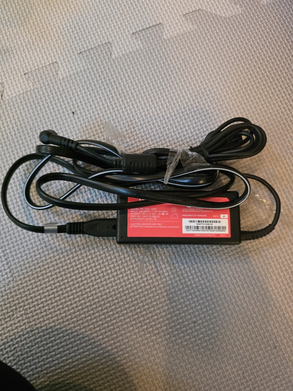 Black Laptop AC Power Adapter Charger with Red Label